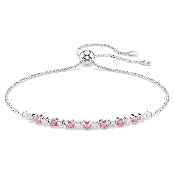 Swarovski armbånd Matrix bracelet Round cut, Pink, Rhodium plated - 5763042 Swarovski armbånd Matrix bracelet Round cut, Pink, Rhodium plated - 5763042
