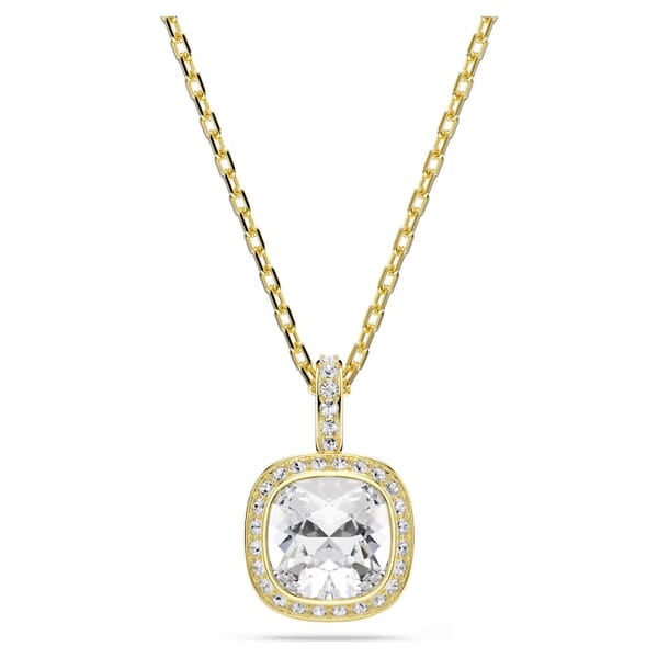 Swarovski smykke Una Angelic pendant Cushion cut, White, 18K gold finish - 5764761
