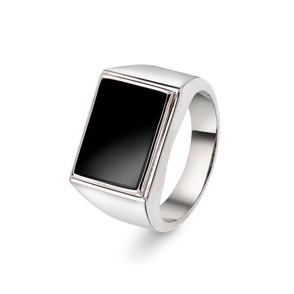 Herrering i sølv med onix. Arne Nordlie - 64513 Herrering i sølv med onix. Arne Nordlie - 64513