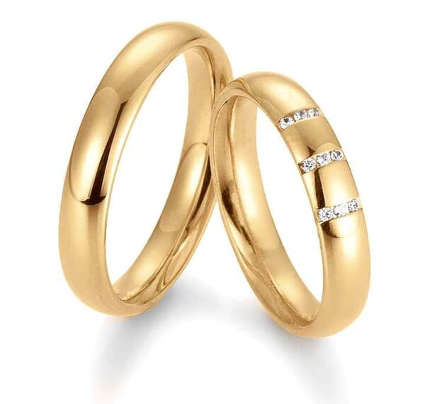 Gifteringer i gult gull 9kt, 4 mm. GETTMANN-806440 Gifteringer i gult gull 9kt, 4 mm. GETTMANN-806440