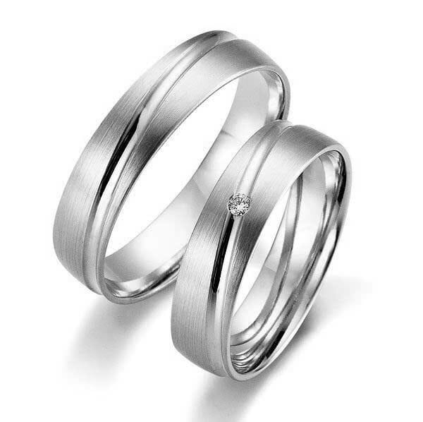 Gifteringer i hvitt gull 9kt, 5 mm. GETTMANN - 833150 Gifteringer i hvitt gull 9kt, 5 mm. GETTMANN - 833150
