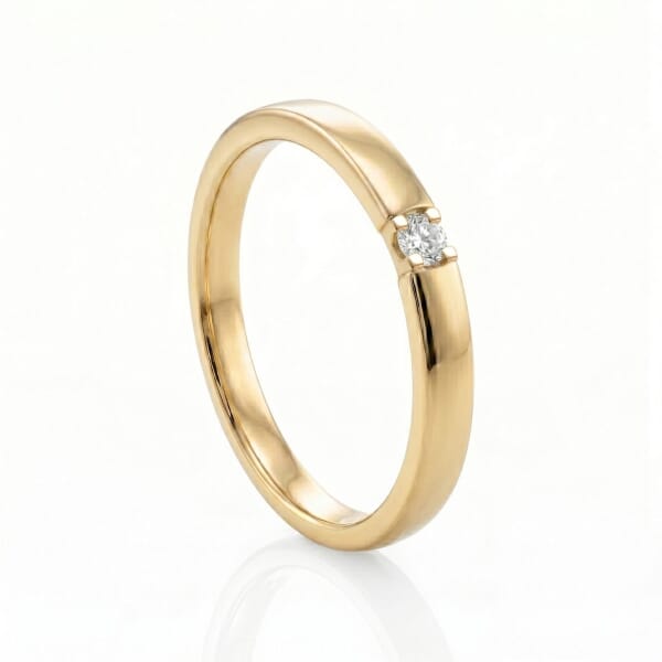Iselin alliansering i 585 gult gull med diamant - 85010030