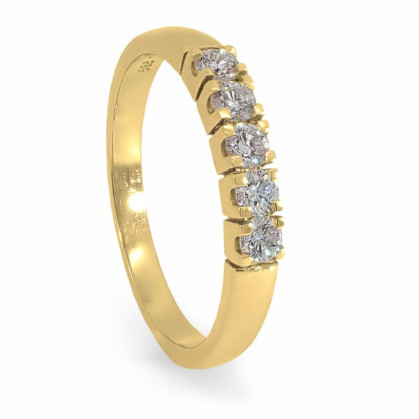 Alliansering i 14 karat gult gull med diamanter - 85050700 Alliansering i 14 karat gult gull med diamanter - 85050700