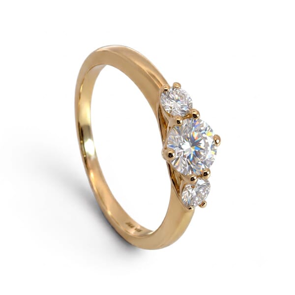 Diamant forlovelsesring i gult gull 0.40 ct - ABR01168g040