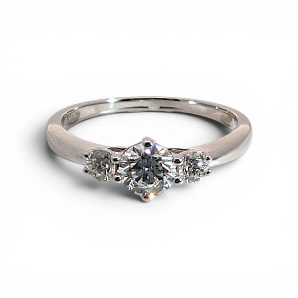 Diamant forlovelsesring i hvitt gull 0.40 ct - ABR01168hv040