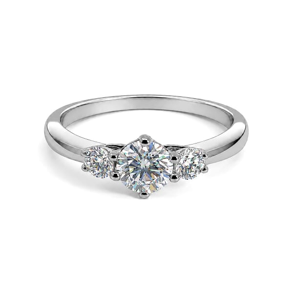 Diamant forlovelsesring i hvitt gull 0.40 ct - ABR01168hv040