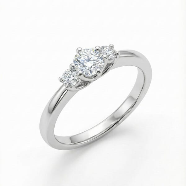 Diamantring forlovelsesring i hvitt gull med 0,39ct W-Si - ABR17850 Diamantring forlovelsesring i hvitt gull med 0,39ct W-Si - ABR17850