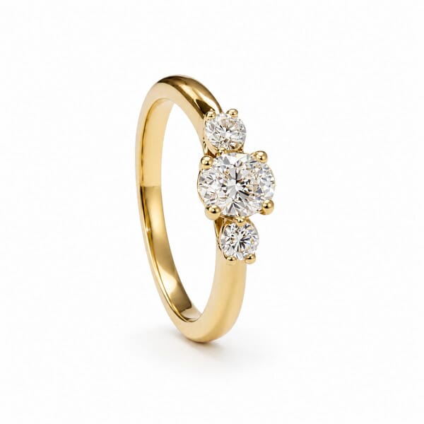 Diamantring forlovelsesring i gult gull med 0,40 ct W-Si - ABR21615