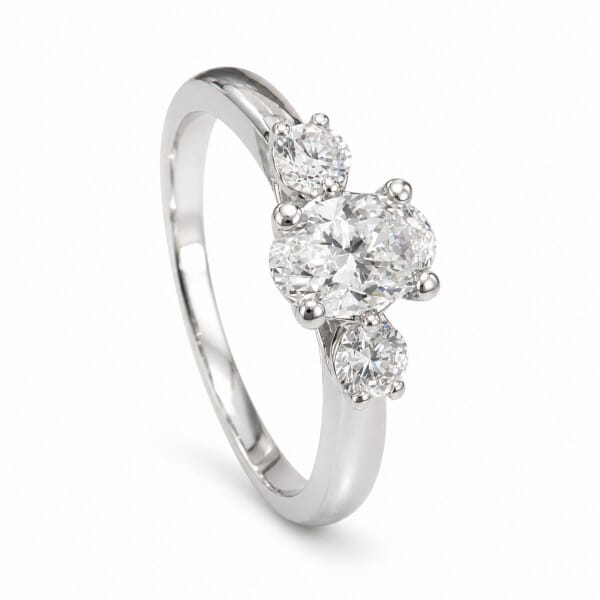 Diamantring forlovelsesring i hvitt gull med 0,51 ct W-Si - ABR21616