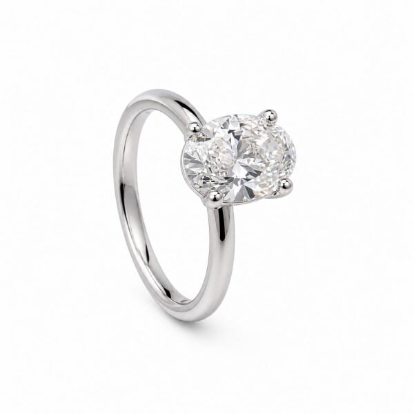 Forlovelsesring med Oval Lab Grown diamant i 2.01 ct og River (D) - VS1 - ABR21640LGHG