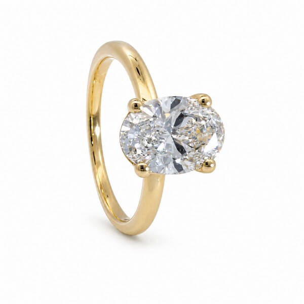 Forlovelsesring med Oval Lab Grown diamant i 2.02 ct og River (E) - VVS2 - ABR21640LGGG