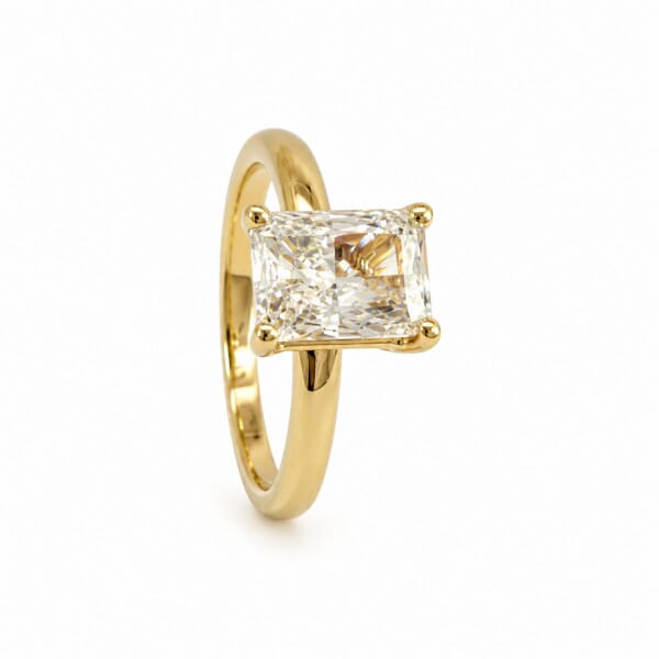 Forlovelsesring med Radiant cut Lab Grown diamant i 2.00 ct og River (E) - VVS2 - ABR21643LGGG