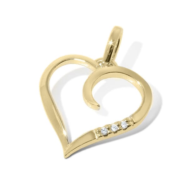 Diamantsmykke i gull 14 kt med 0,015 ct W-Si -BUR233274 Diamantsmykke i gull 14 kt med 0,015 ct W-Si -BUR233274
