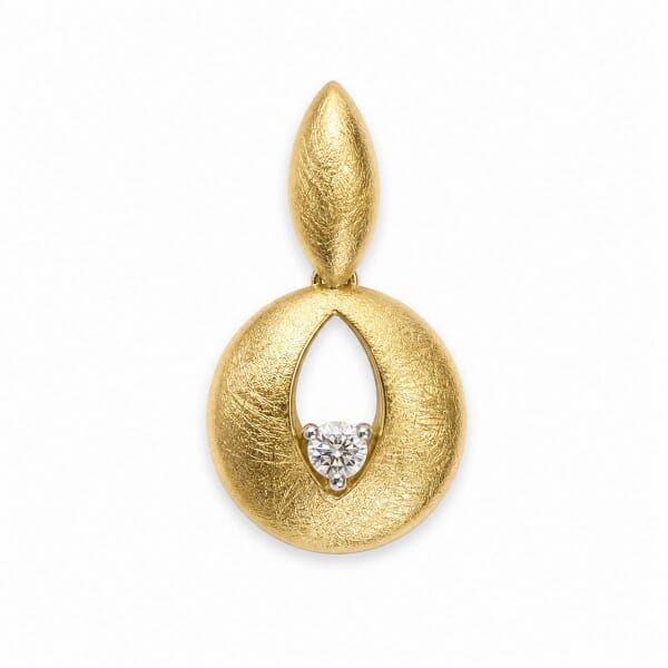 Diamant smykke i gult gull 14kt med  0,03 ct W-Si - BUR242771