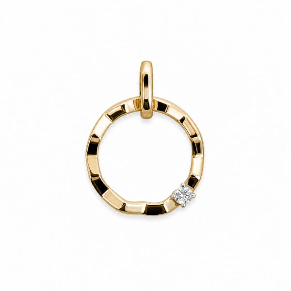 Diamantsmykke i gult gull med 0,015 ct W-P - BUR310710