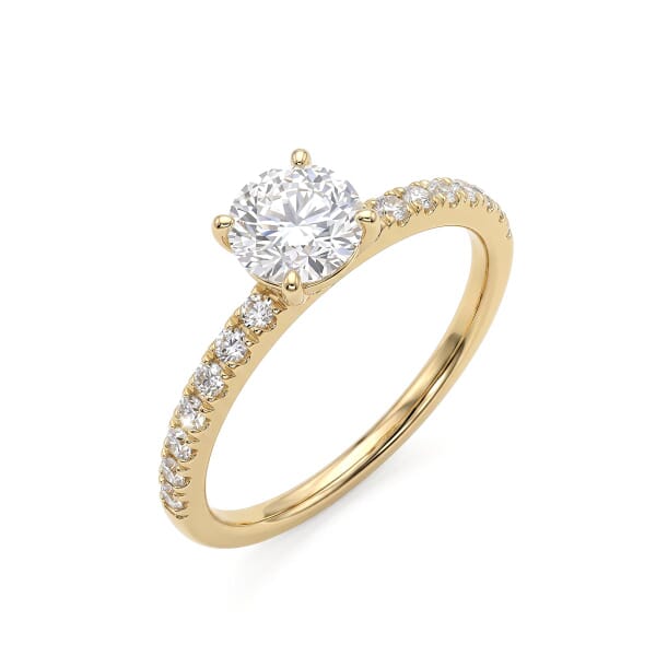 Forlovelsesring i gult gull med Lab Grown diamanter 0,69ct TW-VS - Bur5Z00060