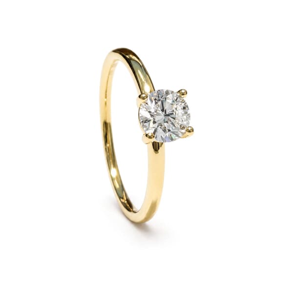 Forlovelsesring i gult gull med Lab Grown diamant 0,50ct TW-Si - Bur5z0001