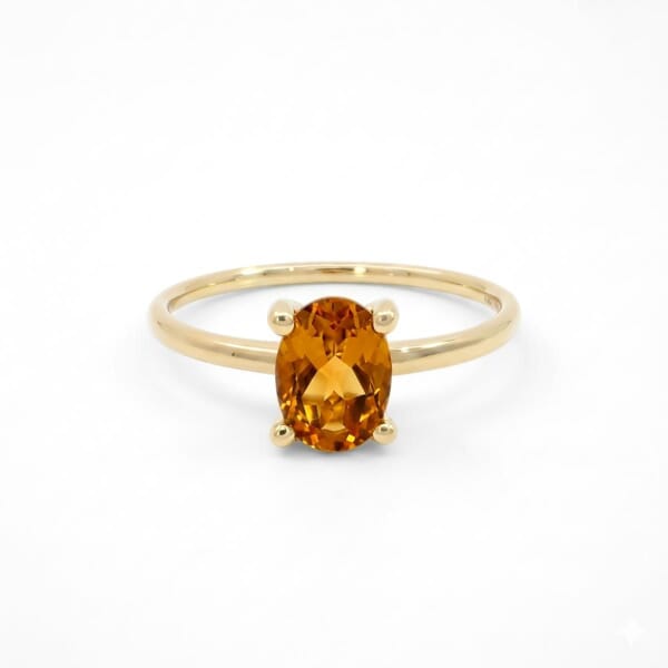 Gullring i 14kt med citrin - Bur620400gc Gullring i 14kt med citrin - Bur620400gc