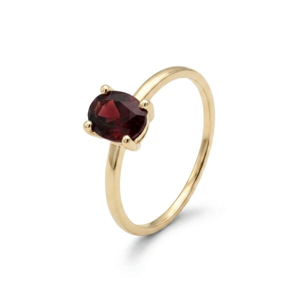 Gullring i 14kt med granat - Bur620400ggr Gullring i 14kt med granat - Bur620400ggr
