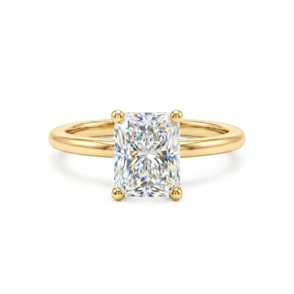 Forlovelsesring med Lab Grown Radiant diamant 2,04 carat River (D)VVS2 i gult gull 14kt - HR0725gg Forlovelsesring med Lab Grown Radiant diamant 2,04 carat River (D)VVS2 i gult gull 14kt - HR0725gg