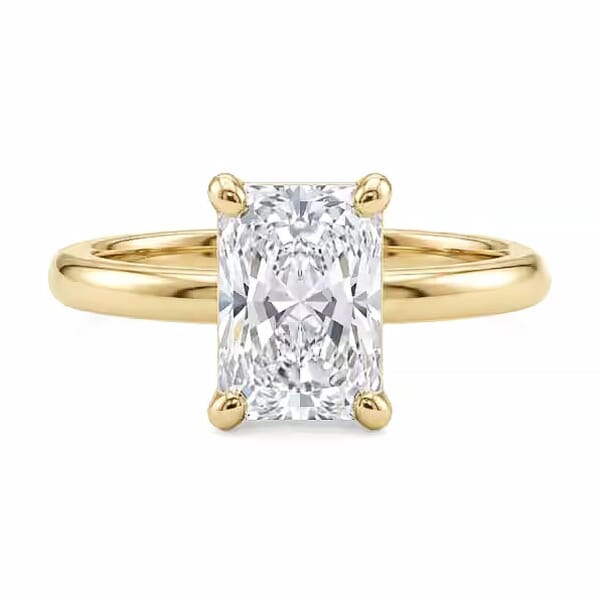 Forlovelsesring med Lab Grown Radiant 1,5 carat River (D)VVS2 i gult gull 14kt - HR0726150rdLG Forlovelsesring med Lab Grown Radiant 1,5 carat River (D)VVS2 i gult gull 14kt - HR0726150rdLG