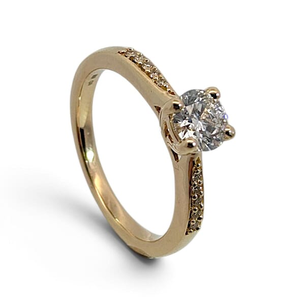 Vis detaljer for Forlovelsesring i gult gull med Lab Grown diamant 0.50 ct - LGABR01167g050 Bilde av Forlovelsesring i gult gull med Lab Grown diamant 0.50 ct - LGABR01167g050