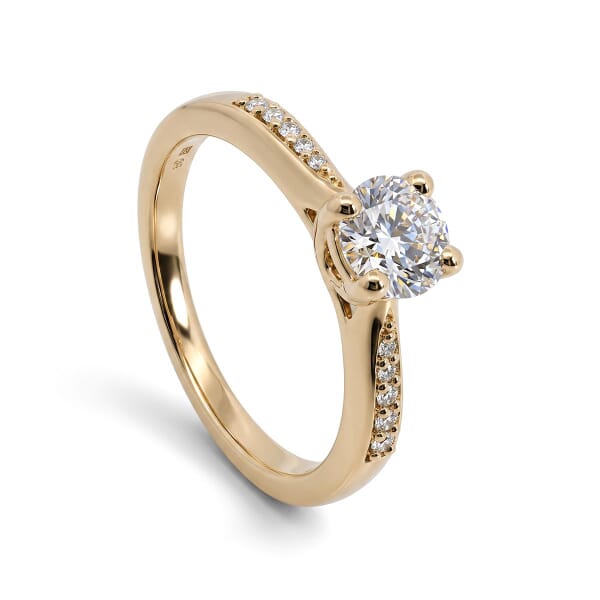 Forlovelsesring i gult gull med Lab Grown diamant 0.50 ct - LGABR01167g050