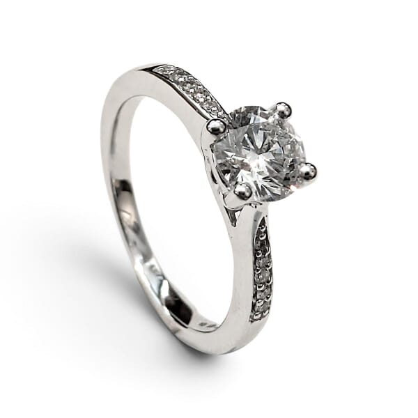 Vis detaljer for Forlovelsesring i hvitt gull med Lab Grown diamant 0.81 ct - LGABR01175hv081 Bilde av Forlovelsesring i hvitt gull med Lab Grown diamant 0.81 ct - LGABR01175hv081