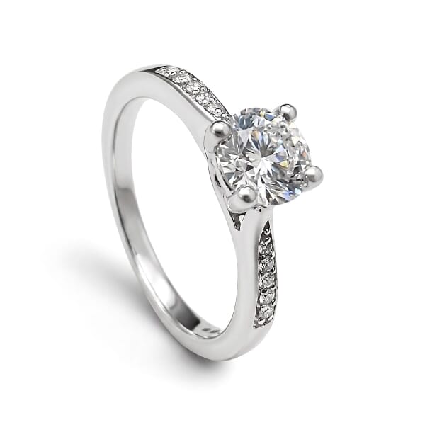 Forlovelsesring i hvitt gull med Lab Grown diamant 0.81 ct - LGABR01175hv081