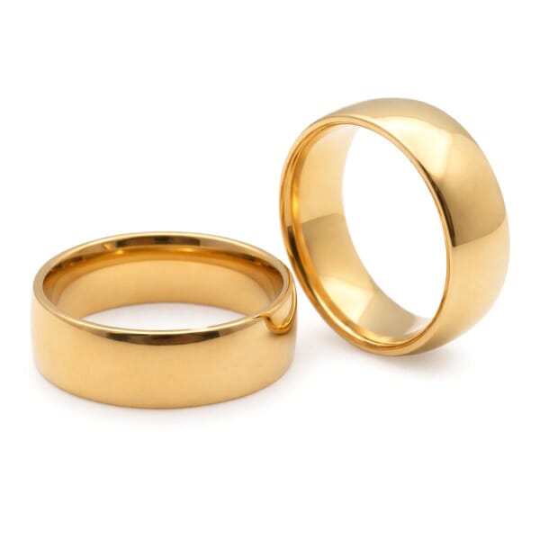 Gifteringer i gult gull 14 kt 6 mm - SE101GU60 Gifteringer i gult gull 14 kt 6 mm - SE101GU60