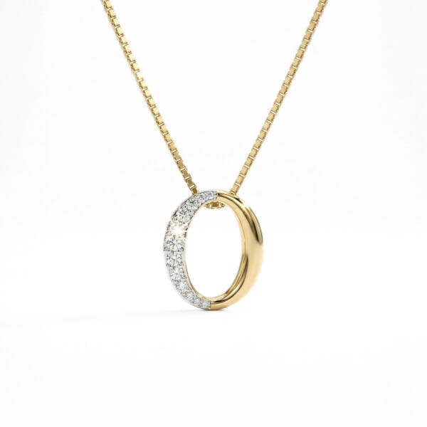 Gullsmykke i 14 kt gull med diamanter 0,08 ct W-SI - bur233959 Gullsmykke i 14 kt gull med diamanter 0,08 ct W-SI - bur233959