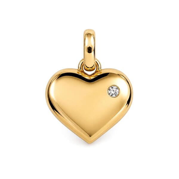 Diamantsmykke i 14kt gult gull med 0,010ct W-P - bur310355 Diamantsmykke i 14kt gult gull med 0,010ct W-P - bur310355
