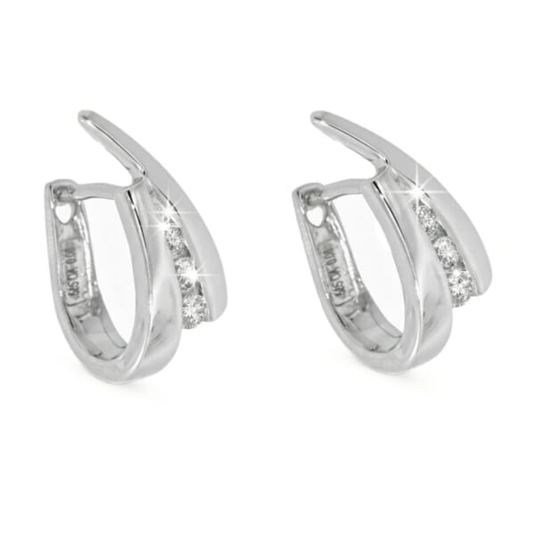 Diamantøredobber i gull med 0,16 ct W-Si - COC10460