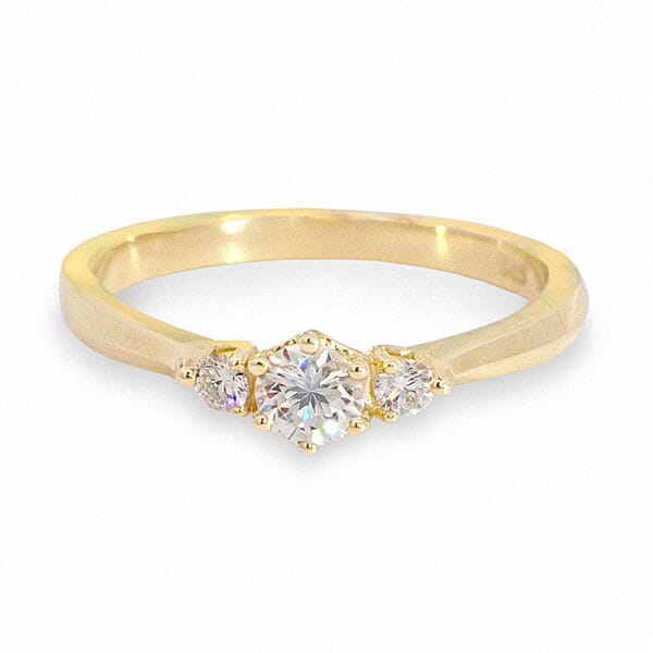 Diamantring i 14kt gull med 0,32 ct TW-Si - coc5000549