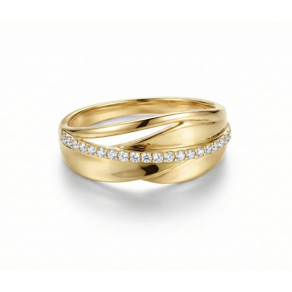 Gullring i 14kt med diamant 0.017 ct TW-Si - coc5001371 Gullring i 14kt med diamant 0.017 ct TW-Si - coc5001371