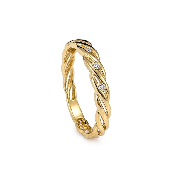 Gullring i 14kt gult gull med zirkonia - coc710071250