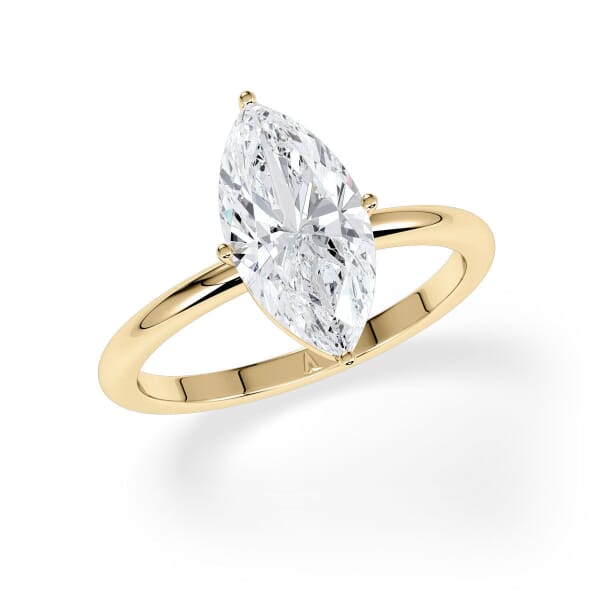 Forlovelsesring Marquise med Lab Grown diamant i 2.00 ct og River (D) - VS1- ru-mar-200gg Forlovelsesring Marquise med Lab Grown diamant i 2.00 ct og River (D) - VS1- ru-mar-200gg