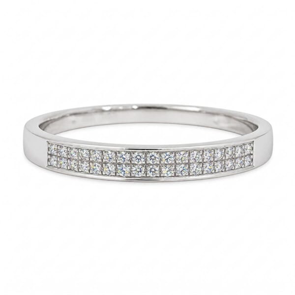Diamantring i hvitt gull med 0,09 ct W-Si - vda009hv